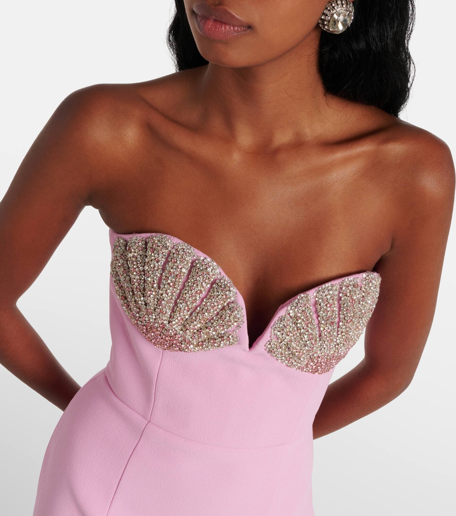 REBECCA VALLANCE 関税込GloriaFlowerAppliqueSequinedMiniDress Rebecca Vallance Annette floral-brocade Gown | Pink | FARFETCH
