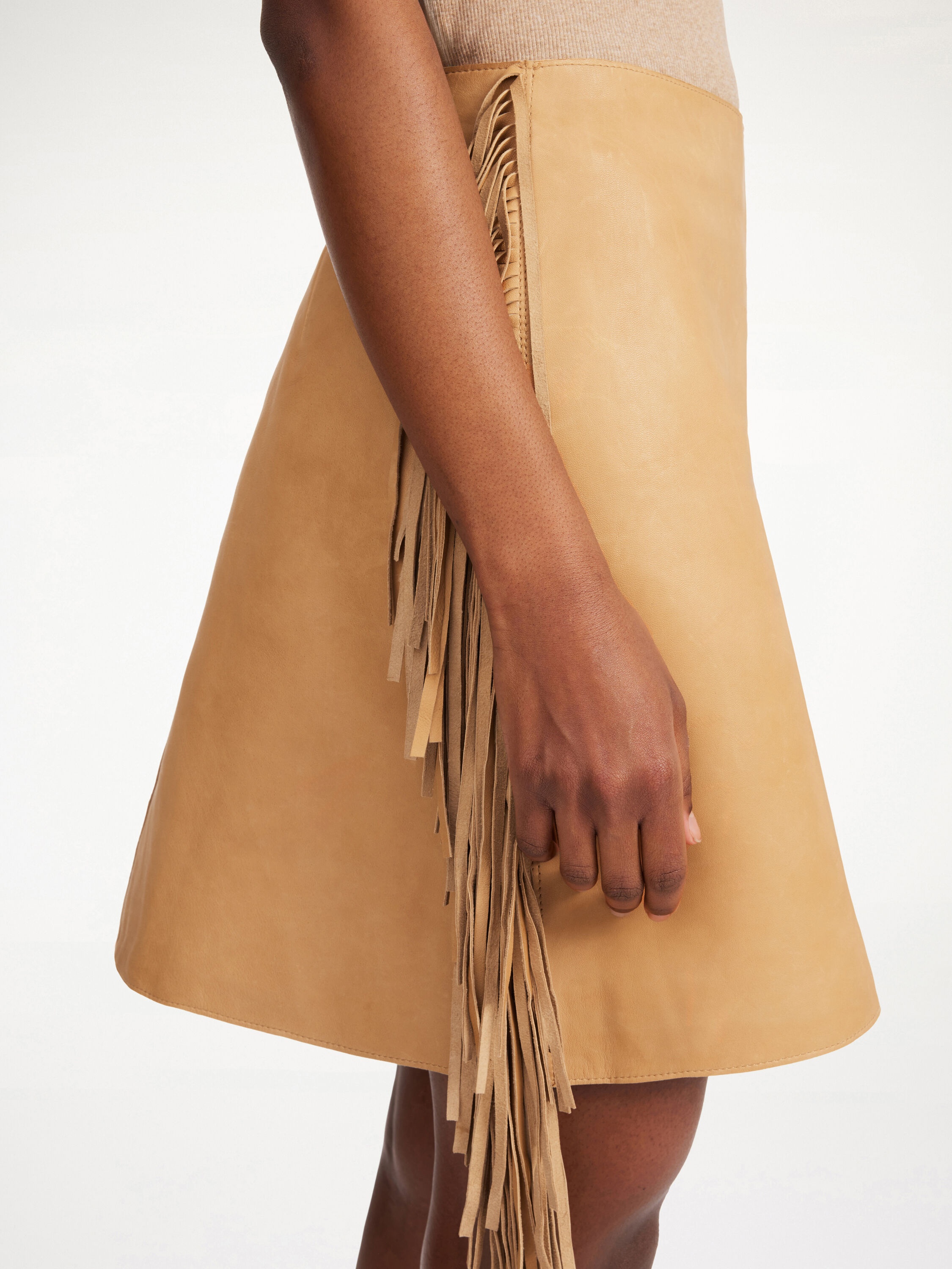 Coras leather mini skirt - 4