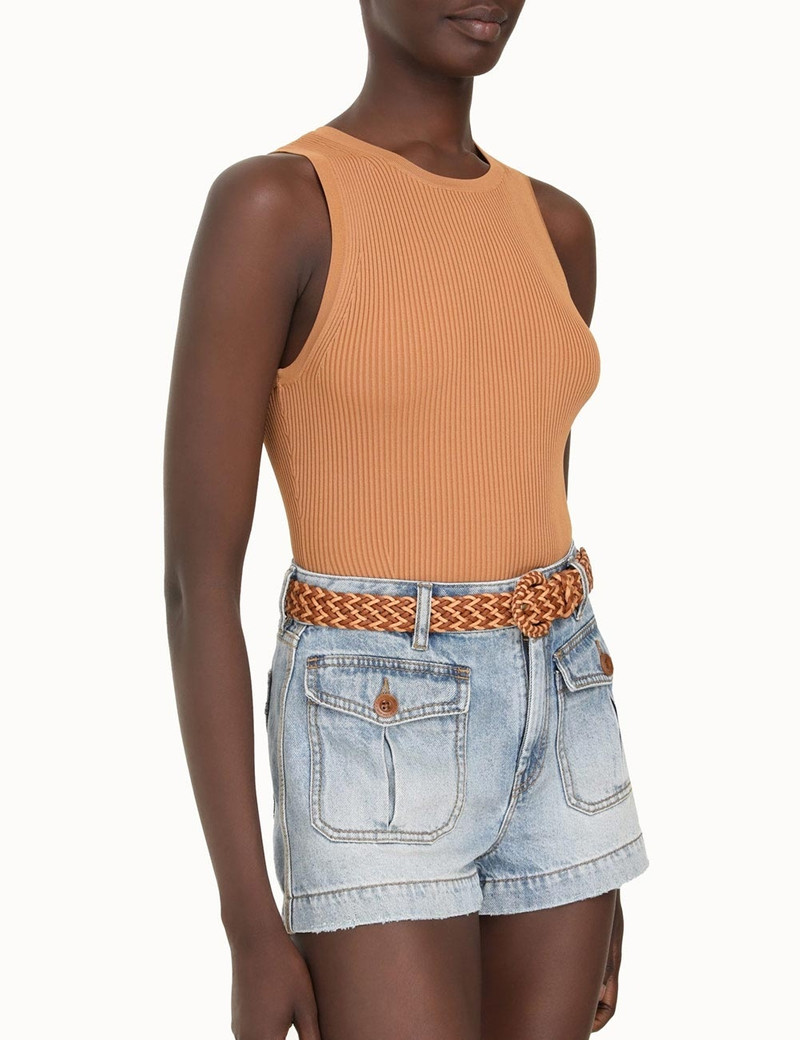 Zimmermann BRAIDED LEATHER JEAN BELT outlook