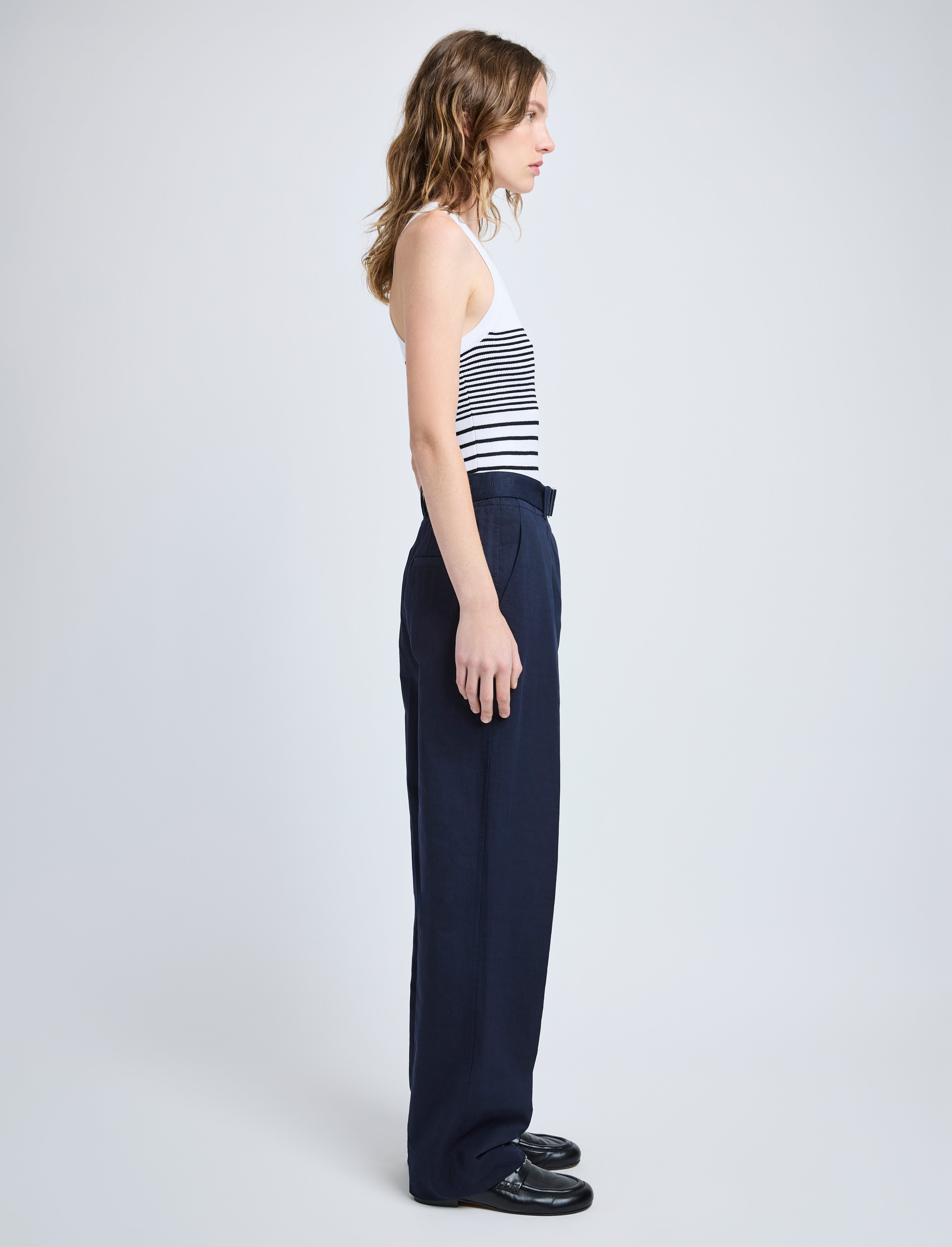 Roberts Top in Matte Viscose Rib - 4