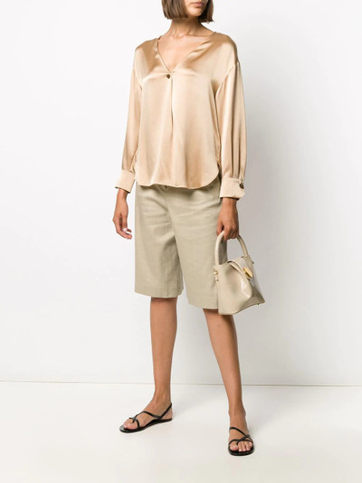 Vince button V-neck blouse outlook