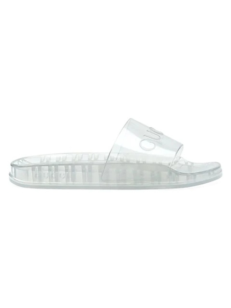 transparent logo-embossed slides 1