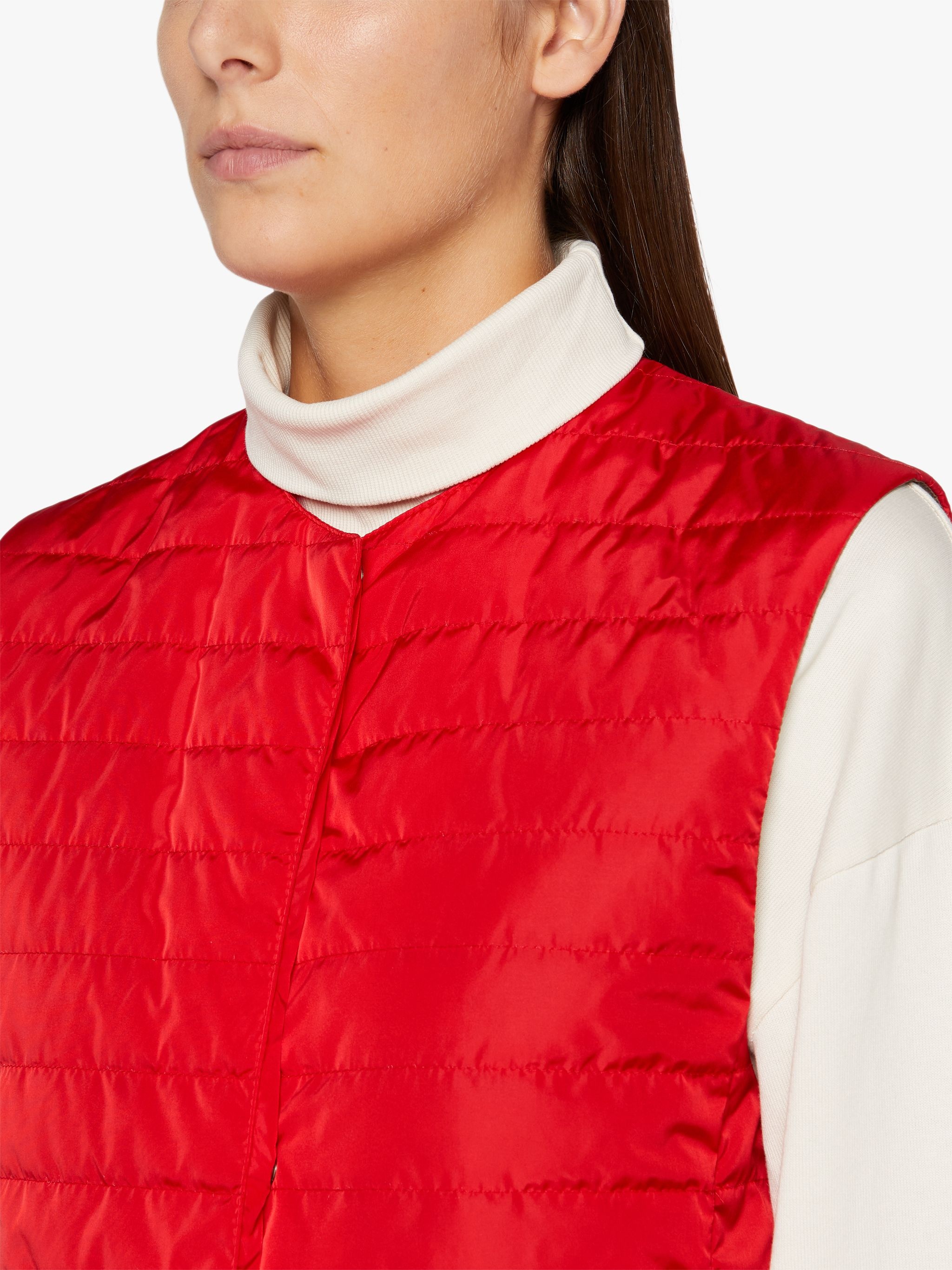 ISABEL RED NYLON LINER VEST | LQV-007 - 5