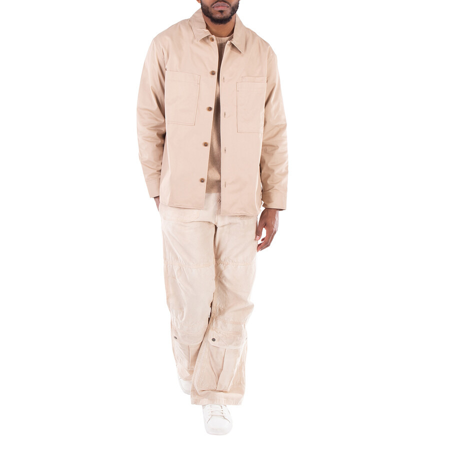 Maison Kitsune Long-Sleeve Cotton Gabardine Overshirt - 6