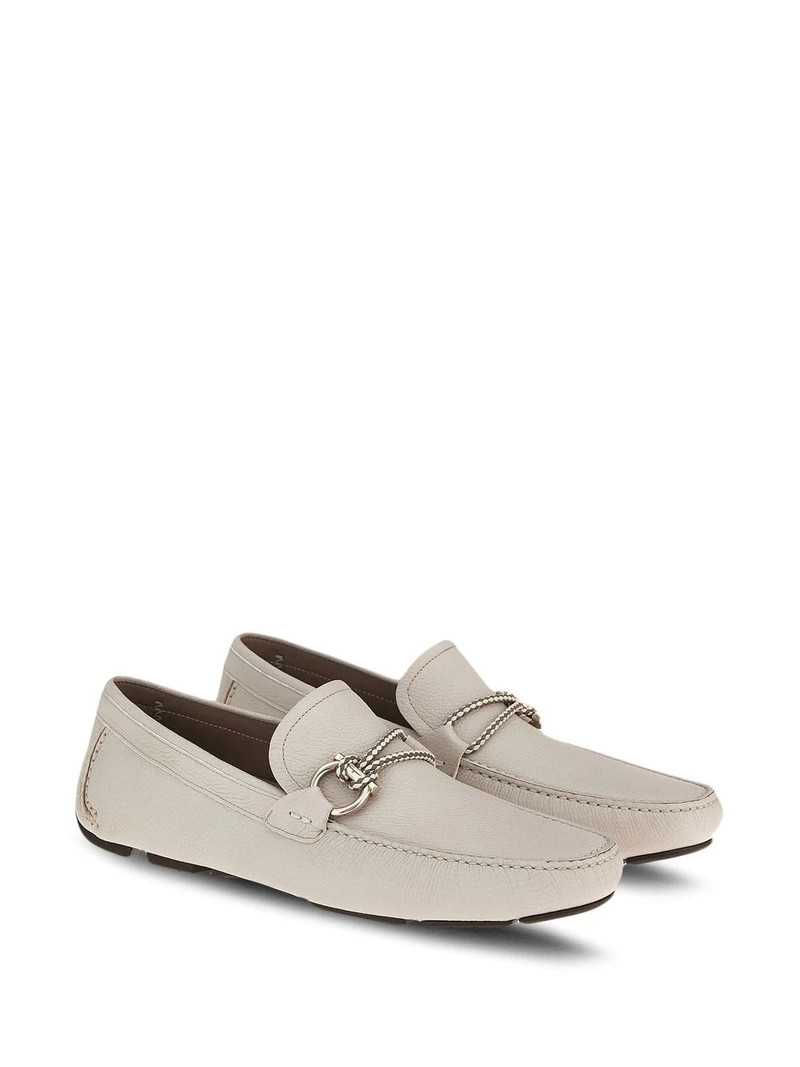 FERRAGAMO Driver Gancini-ornament loafers outlook