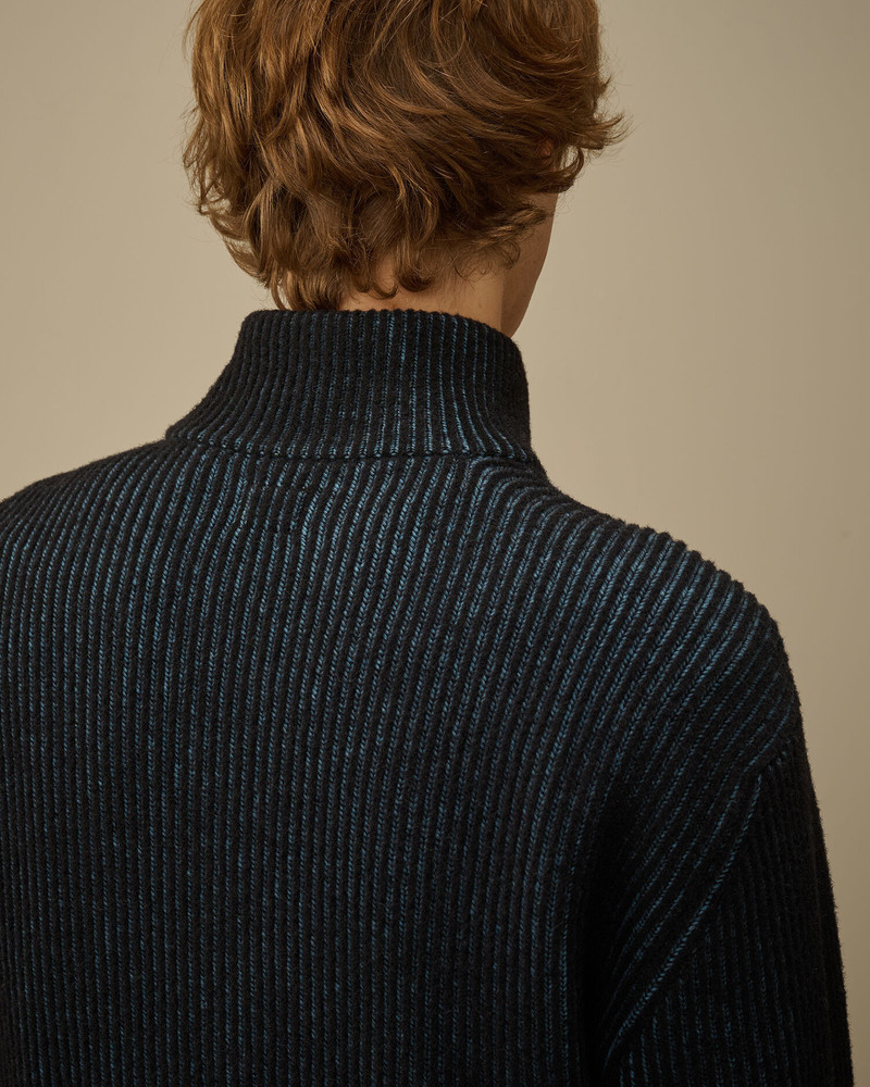 Fleece Knit Half Zip Sweater 6