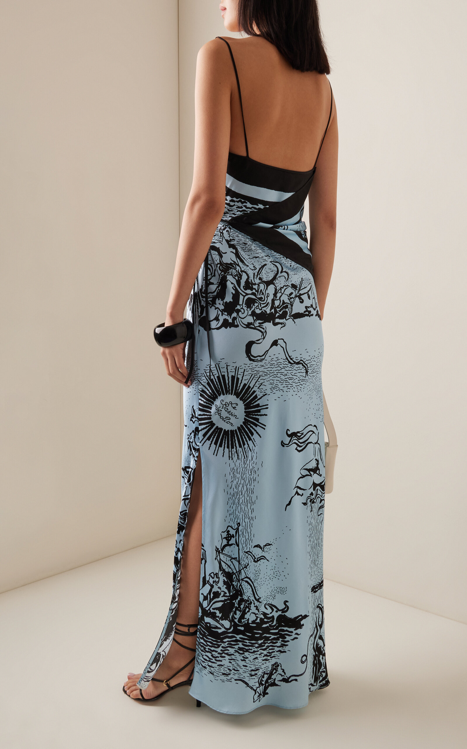 Dreamwood Silk Midi Dress blue - 4