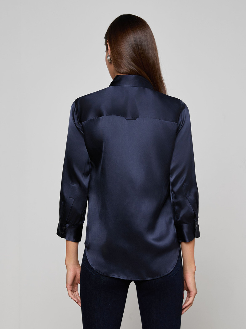 L'AGENCE Dani Silk Blouse outlook