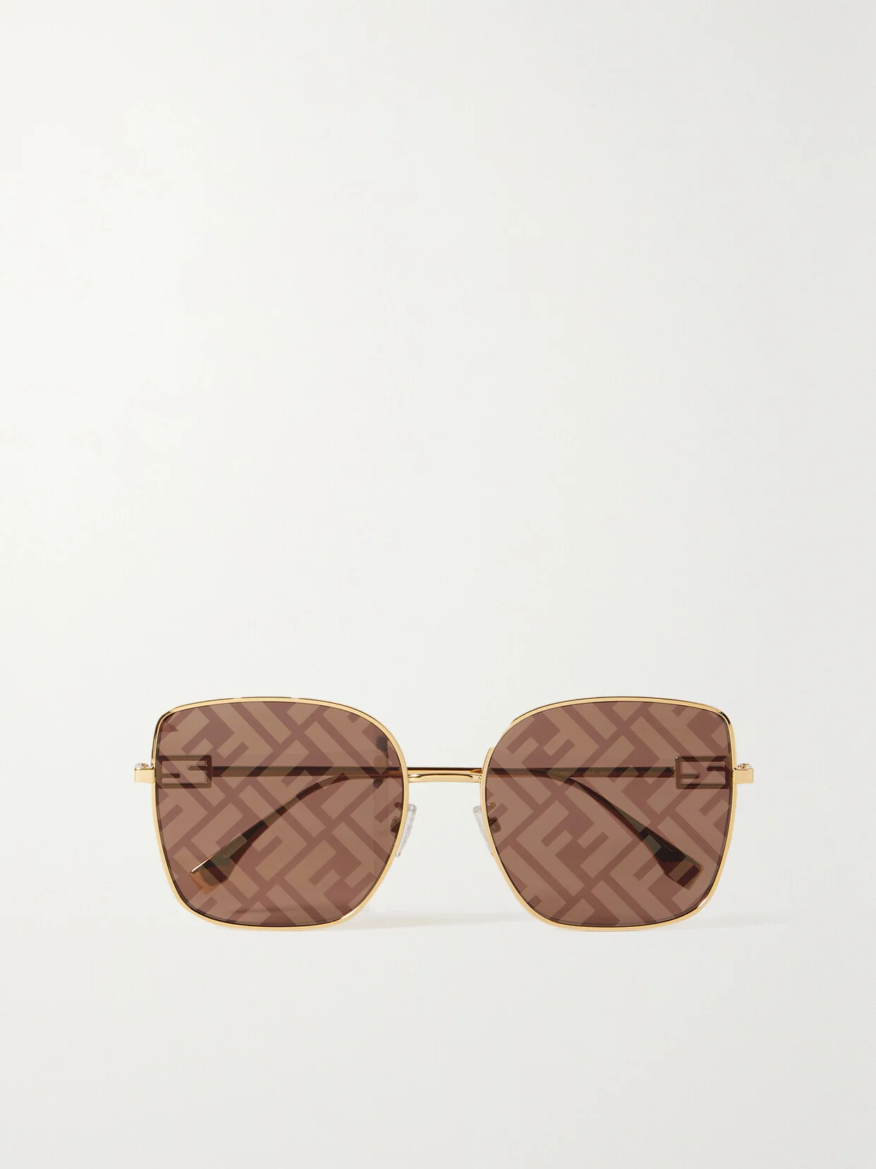 Square-frame Gold-tone Sunglasses - 1