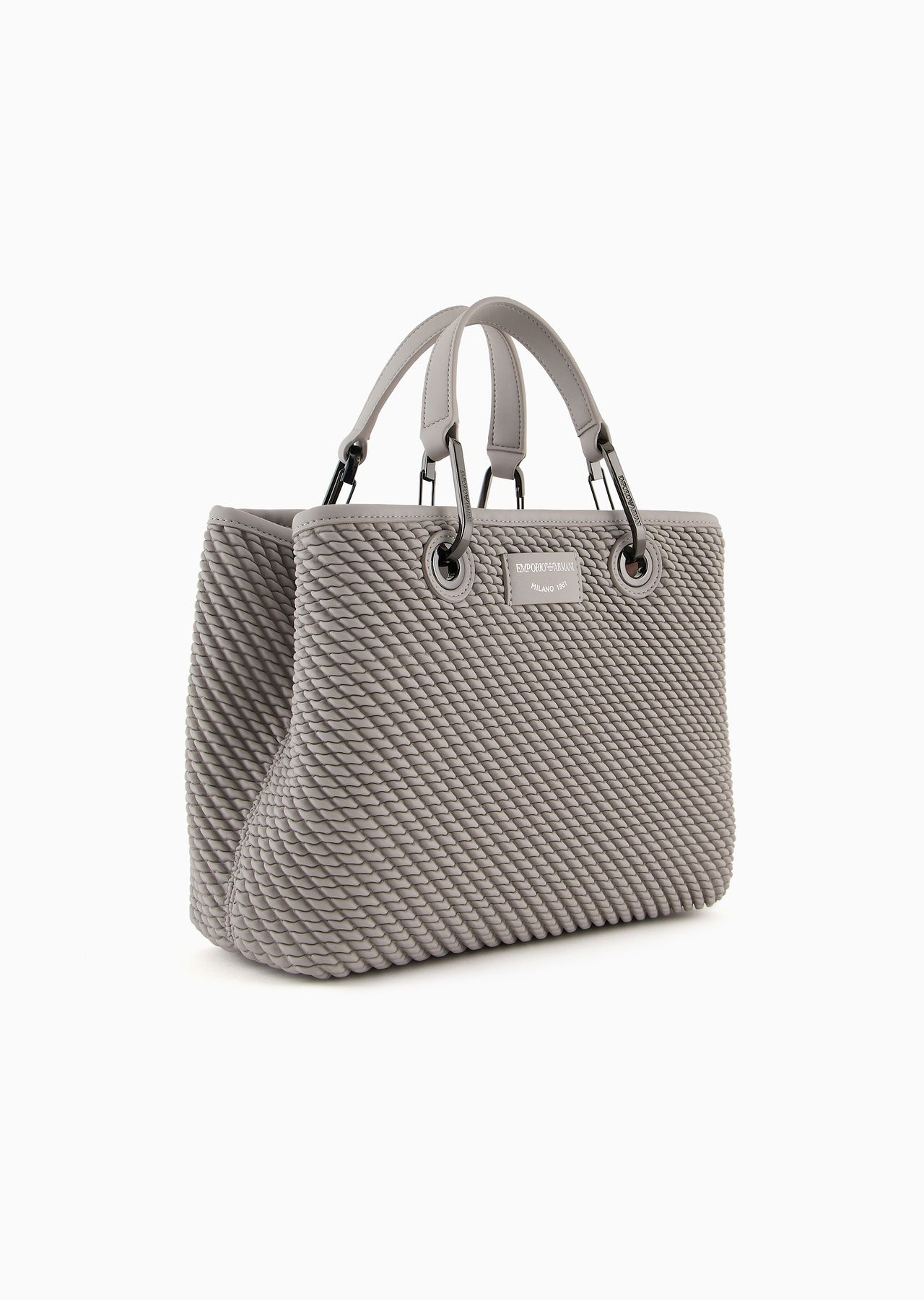 Small nappa leather-effect embossed MyEA shopper bag - 2
