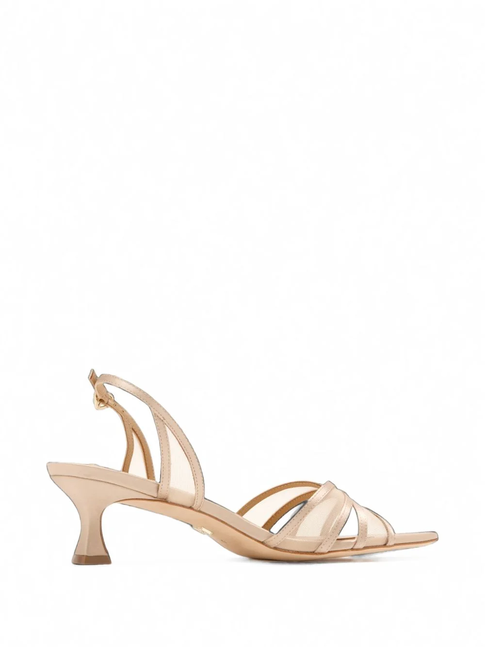 Yoana satin-finish mesh-panel sandals - 1