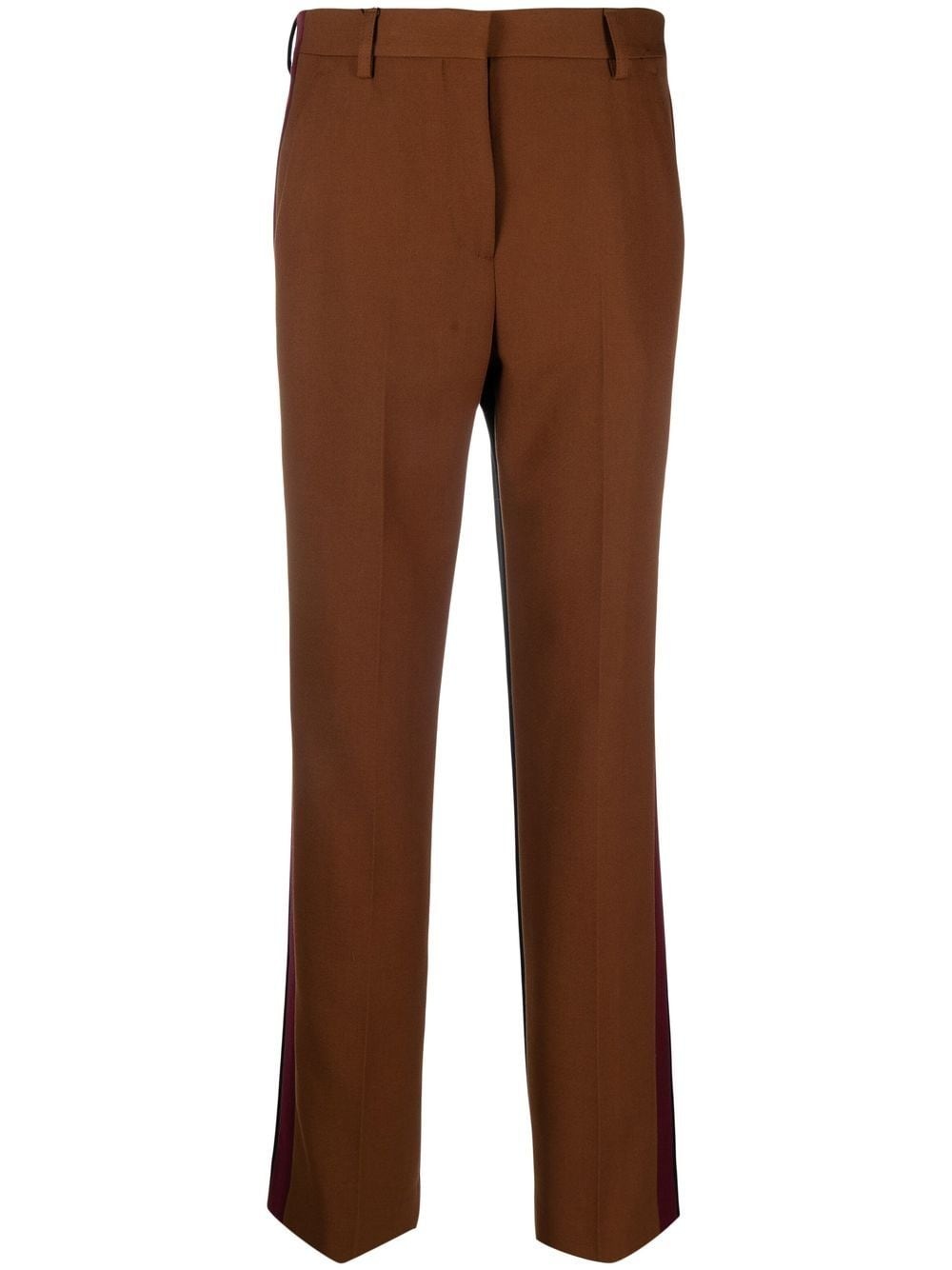 high-waist wool-blend trousers - 1