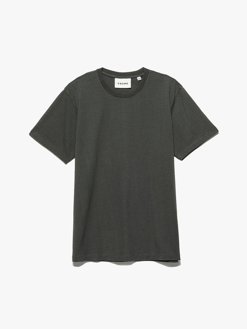 FRAME Logo Tee in Charcoal Grey 1