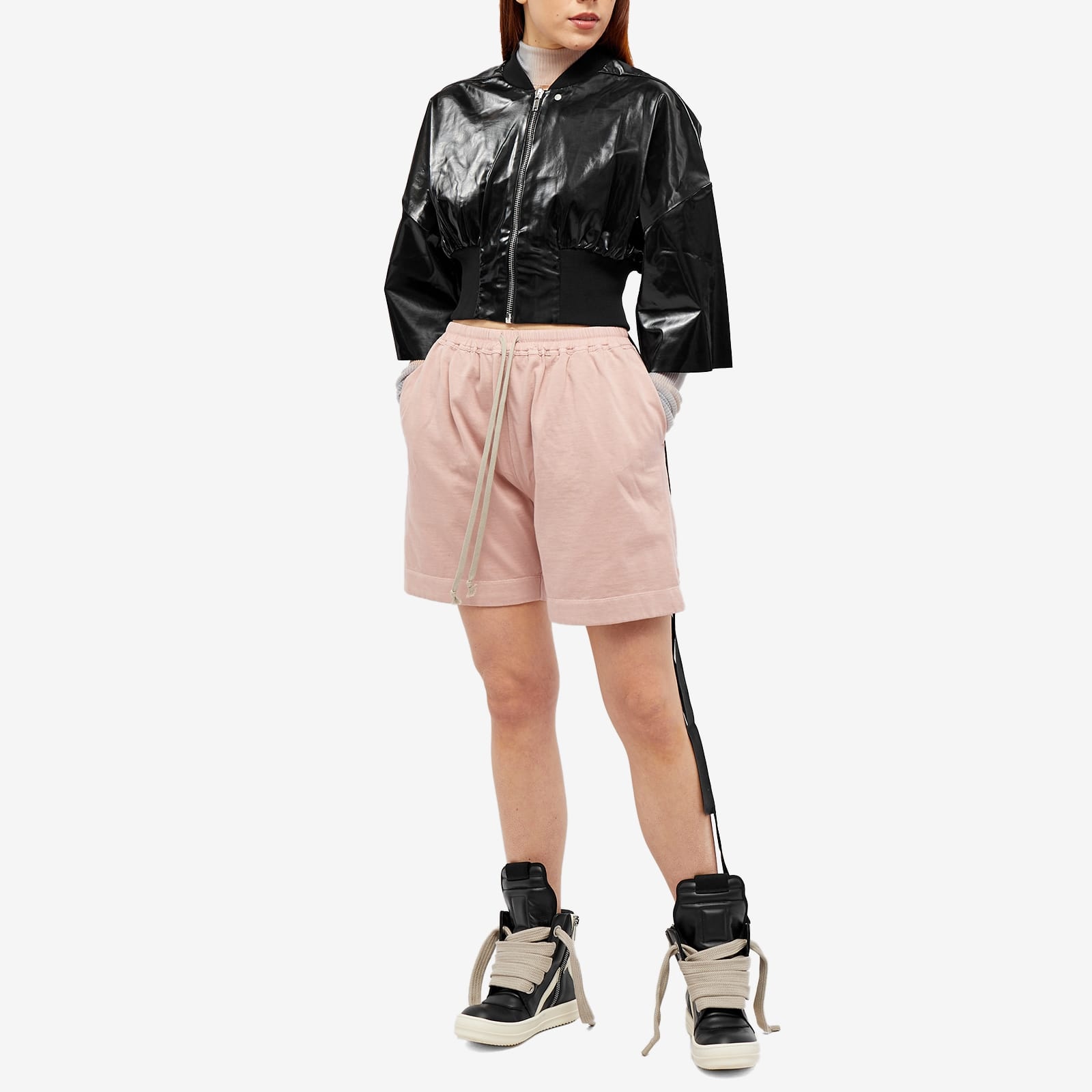 Rick Owens DRKSHDW Cinched Tommy Cropped Bomber Jacket - 4