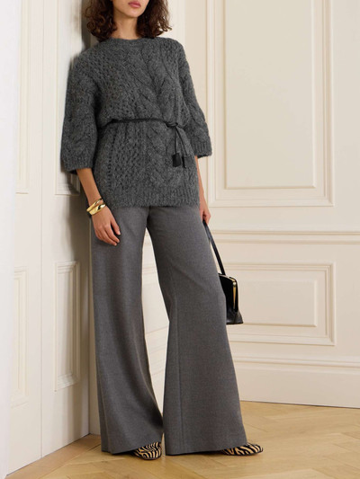 Brunello Cucinelli Cable-knit alpaca-blend sweater outlook