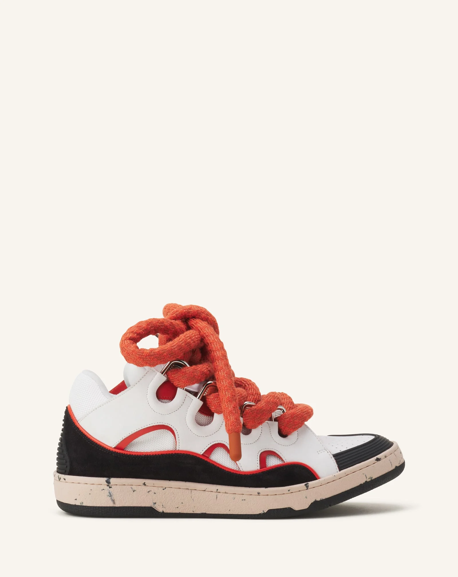 CURB SNAKE SNEAKERS IN LEATHER - 1