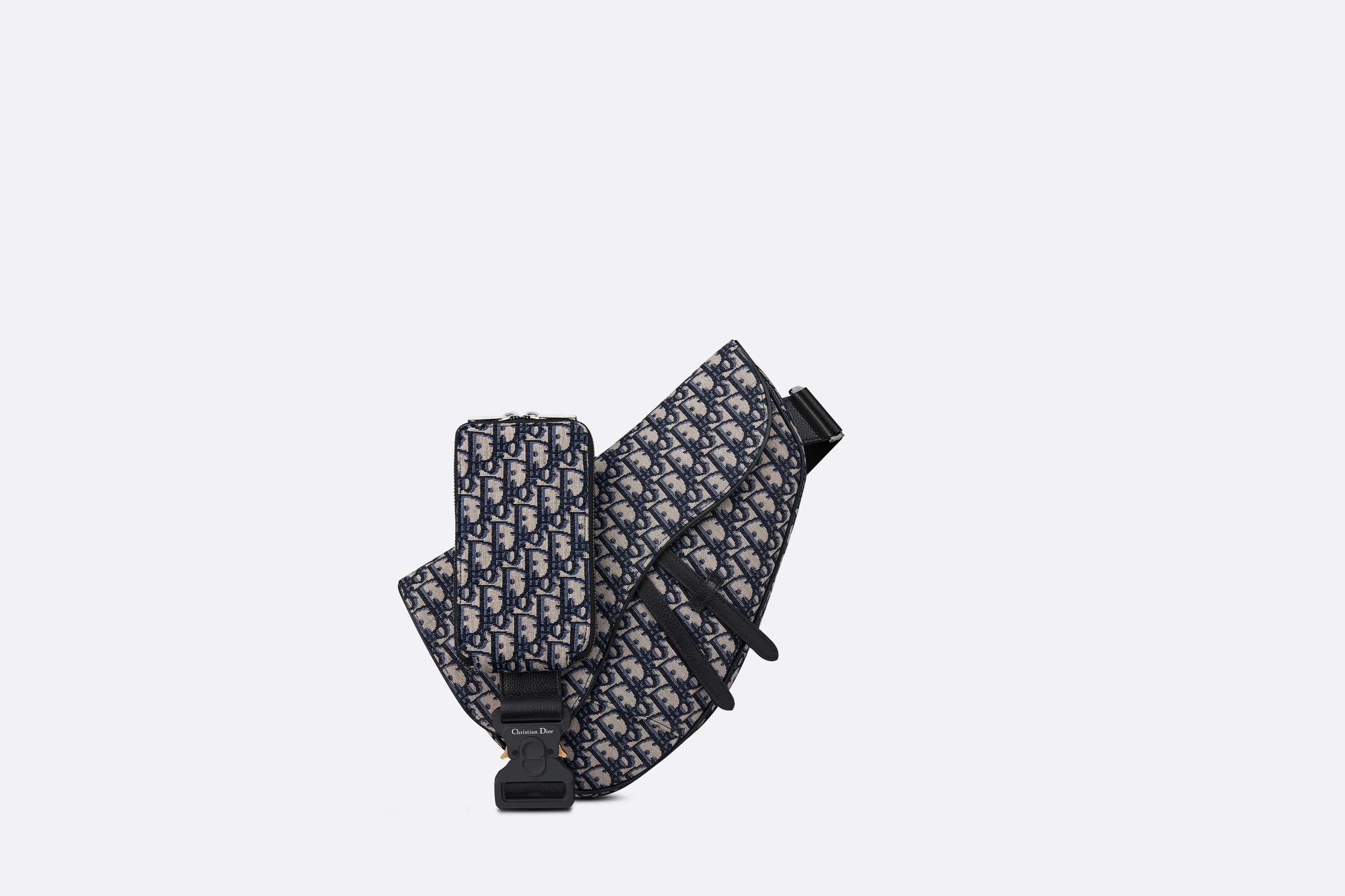 Maxi Saddle Bag Black Grained Calfskin