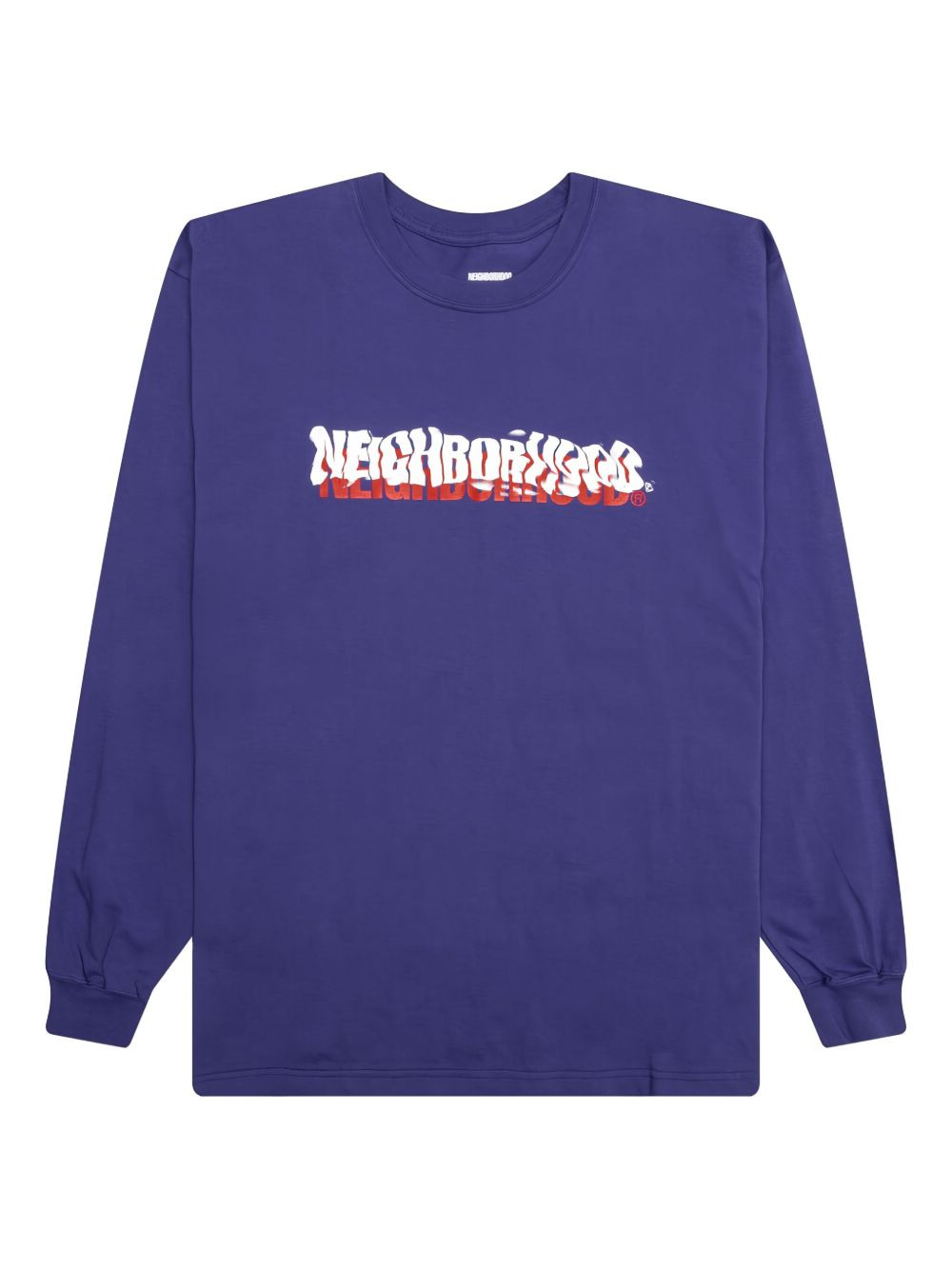 distorted-logo long-sleeve sweatshirt - 1