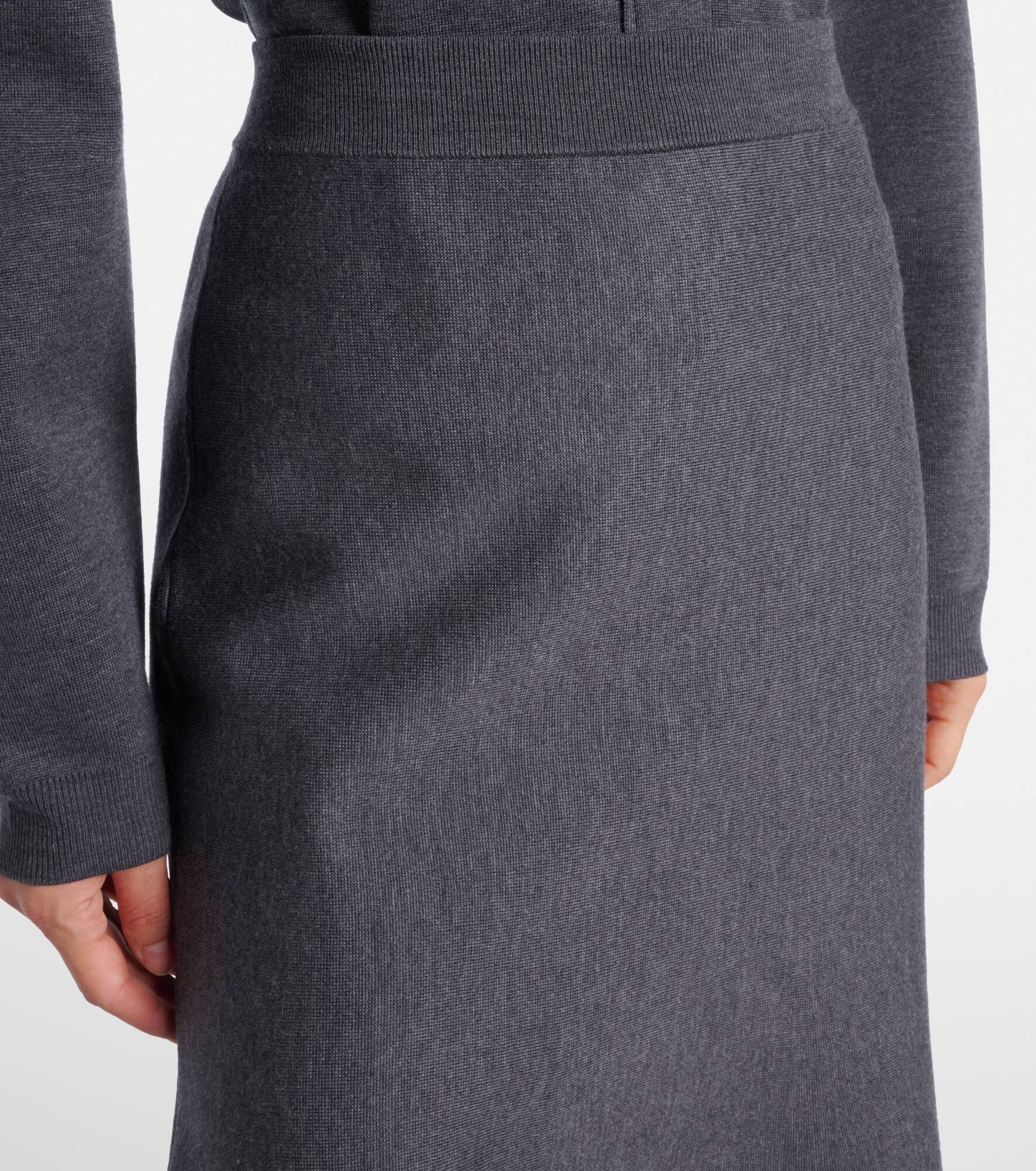 Wool-blend midi skirt - 4