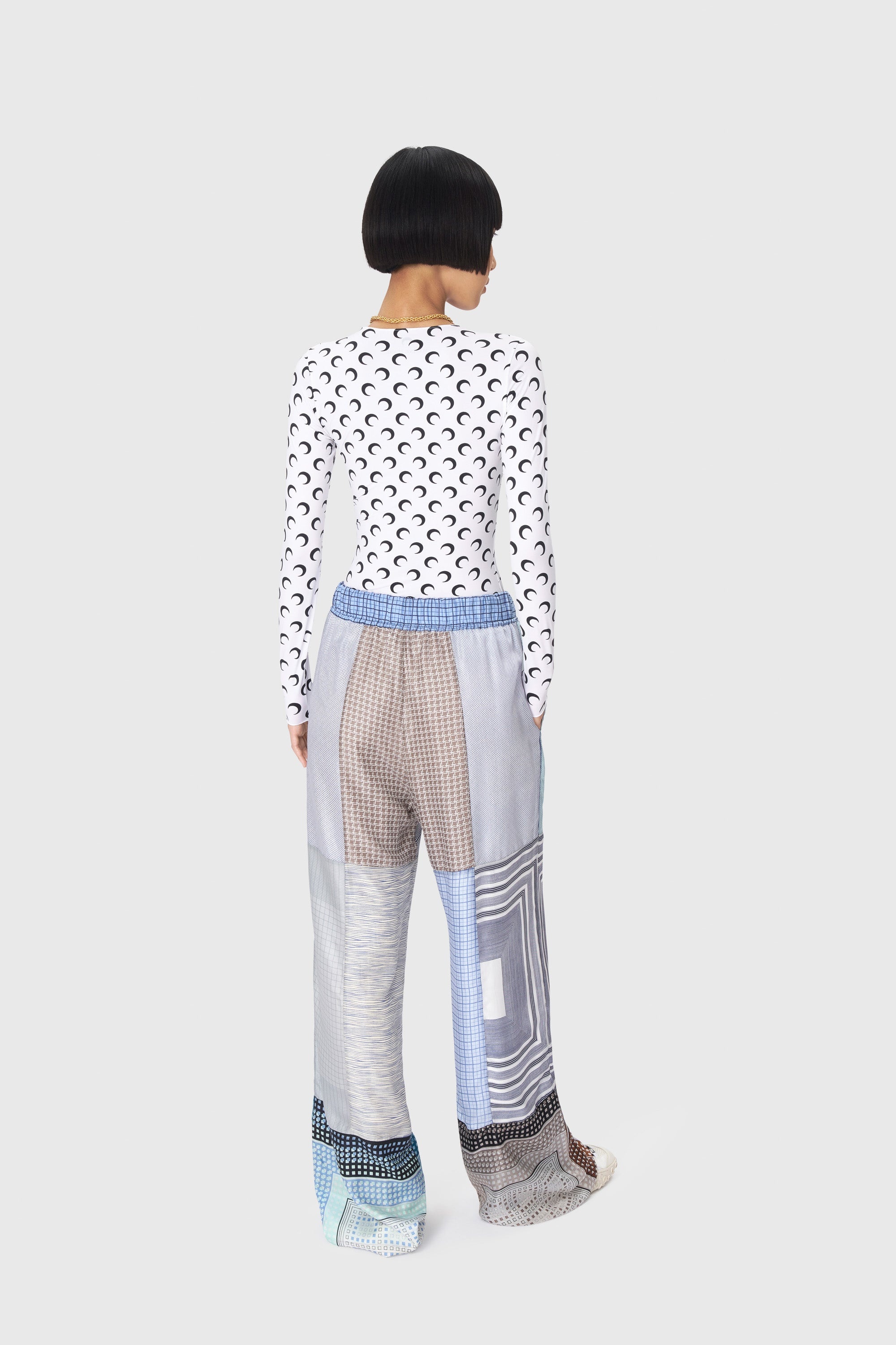 Regenerated Silk Scarves Drawstring Trousers - 7