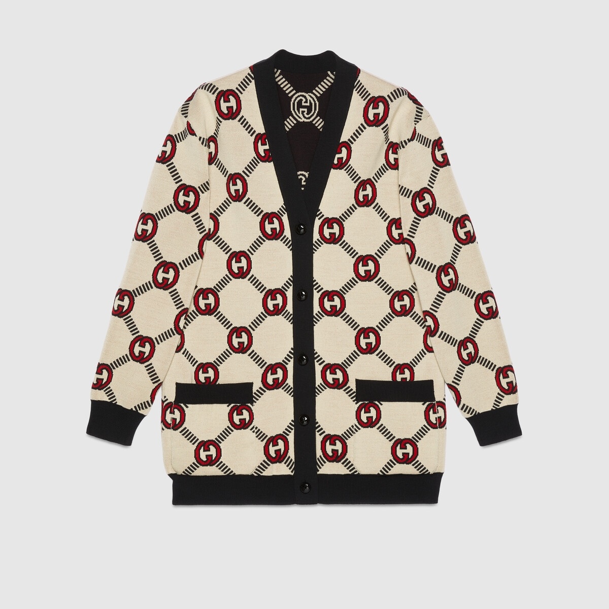 Reversible Interlocking G wool cardigan - 1