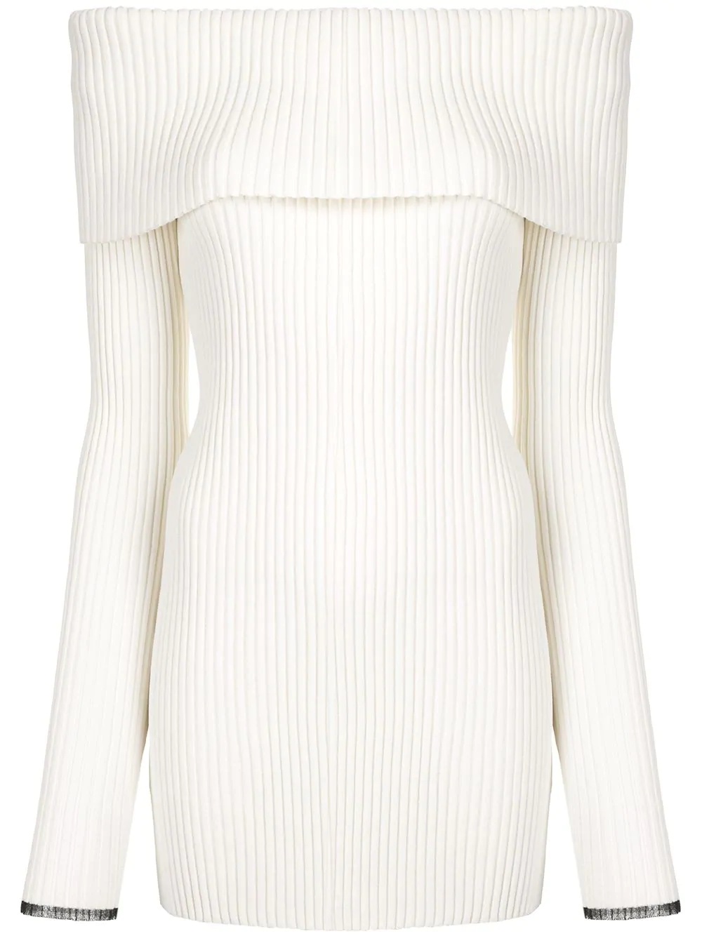 off-the-shoulder rib-knit jumper - 1