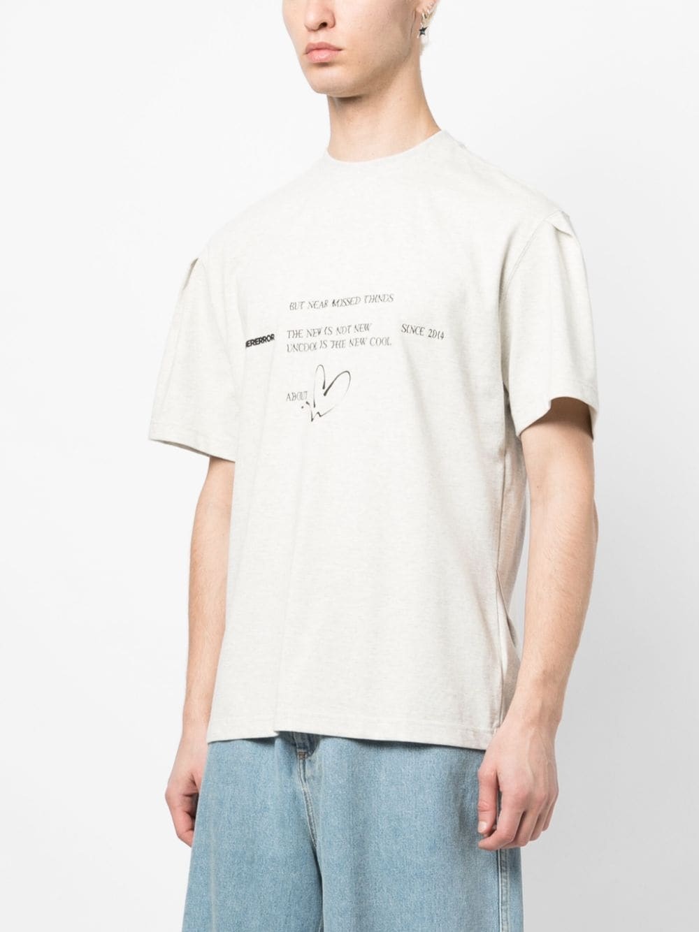 Artwork logo-print stretch-cotton T-shirt - 3