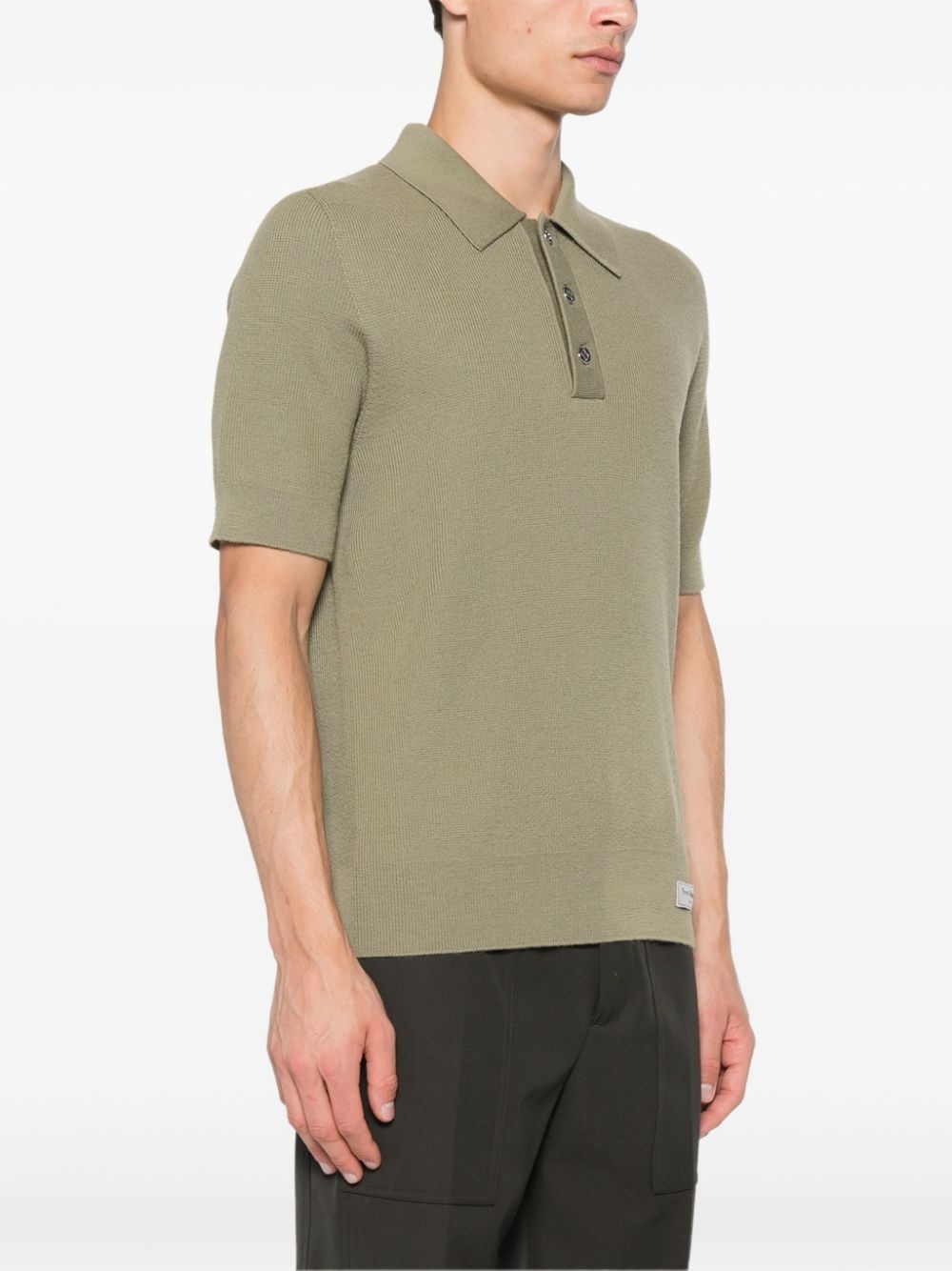 logo-patch polo shirt - 3
