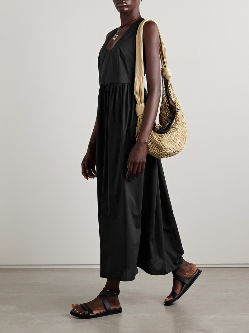 MATTEAU Gathered Organic Cotton-poplin Midi Dress outlook