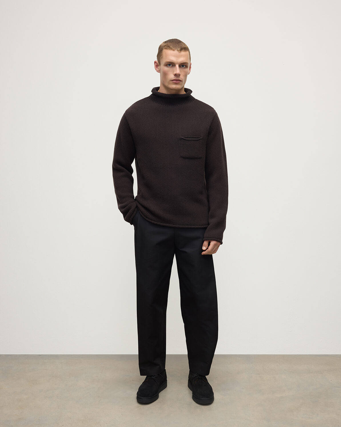 Brown Cashmere Turtleneck Jumper - 2
