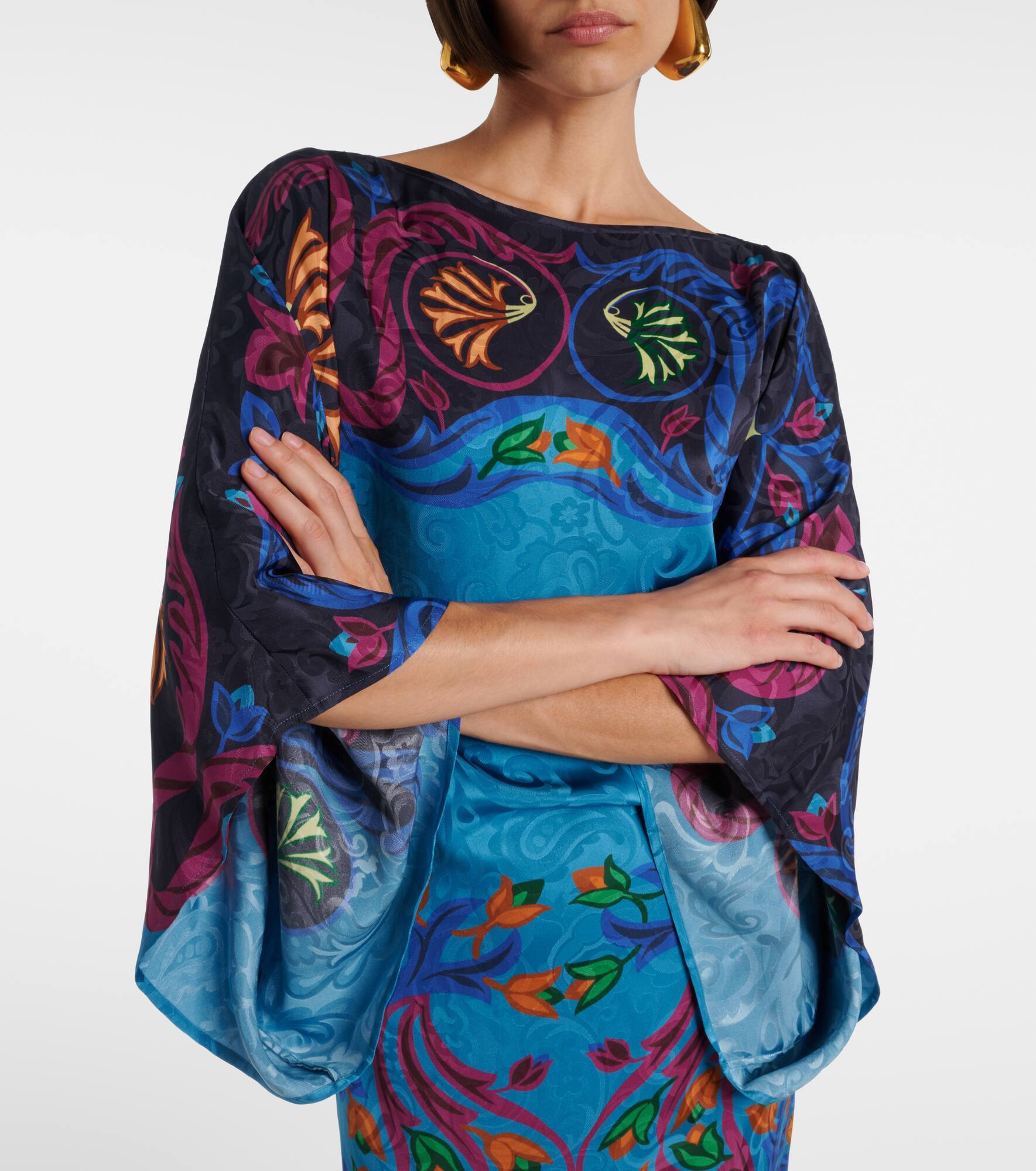 Printed midi dress - 4
