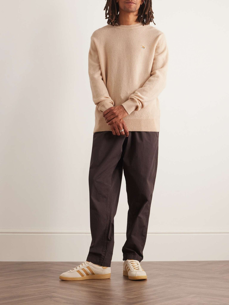 Maison Kitsuné Logo-Appliquéd Wool Sweater outlook