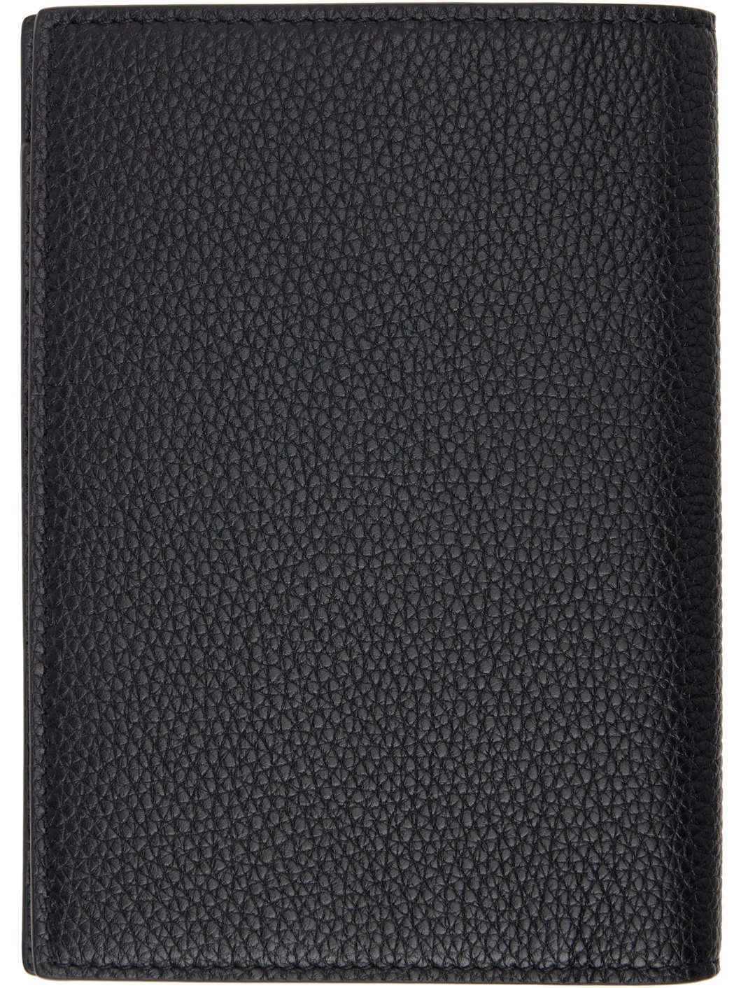 Black Soft Grain Leather T Line Passport Holder - 2