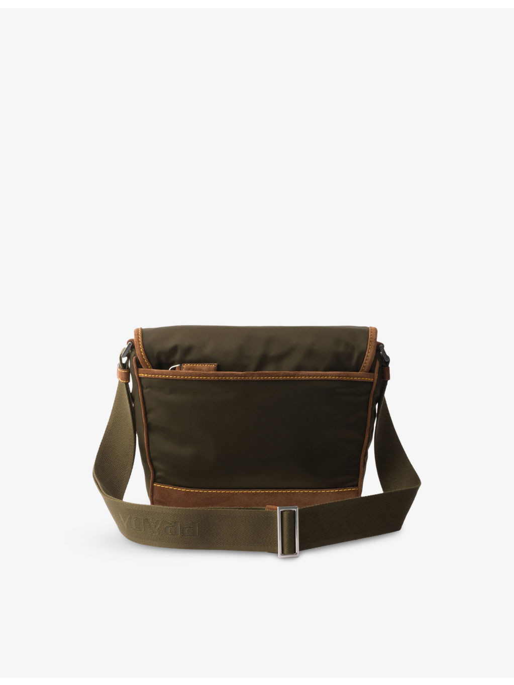 Re-Nylon Medium Woven and Suede Shoulder Bag - 5