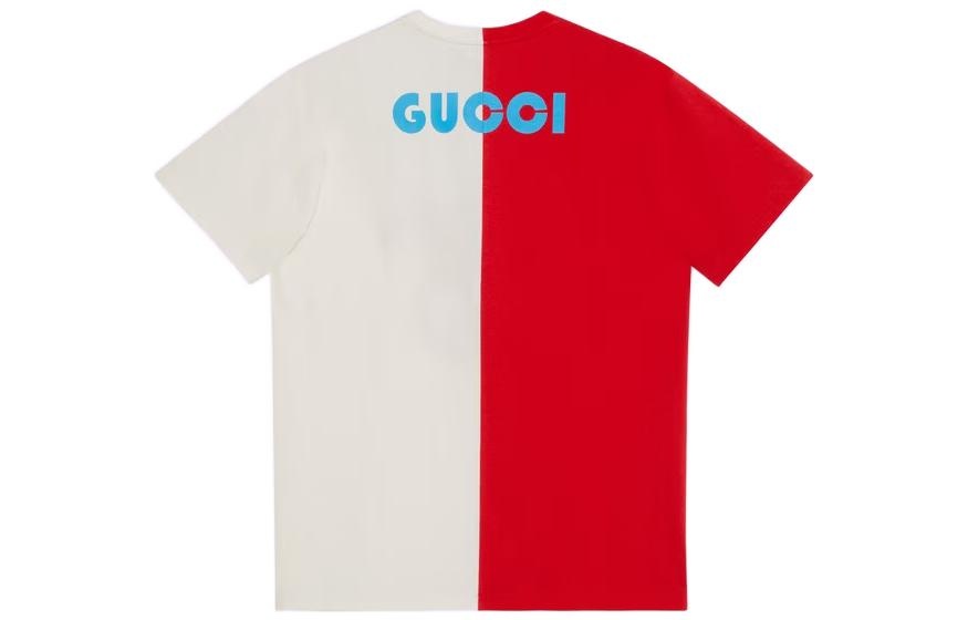Gucci Cotton Jersey T-Shirt With Jester Clown Print 'Red White' 731506-XJE94-6374 - 2