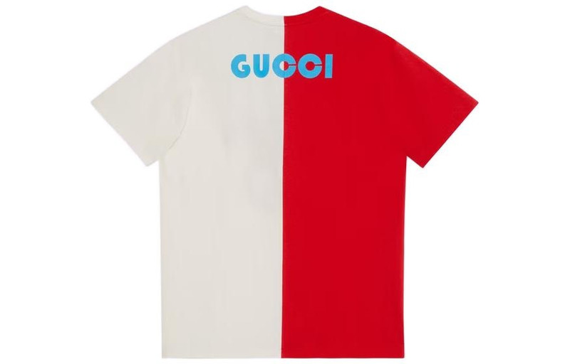 GUCCI Gucci Cotton Jersey T-Shirt With Jester Clown Print 'Red White' 731506-XJE94-6374 outlook
