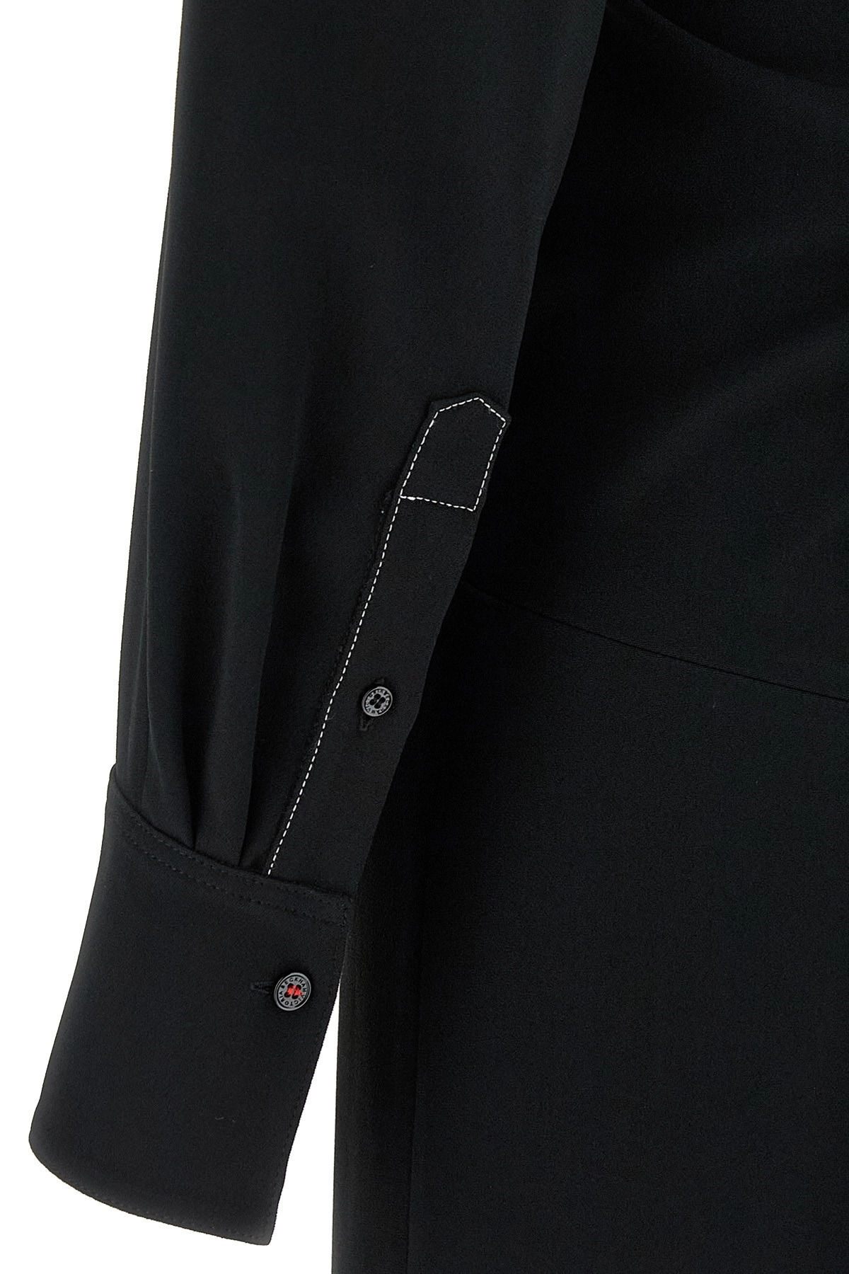 'Long Sleeve Polo Collar Midi' dress - 4