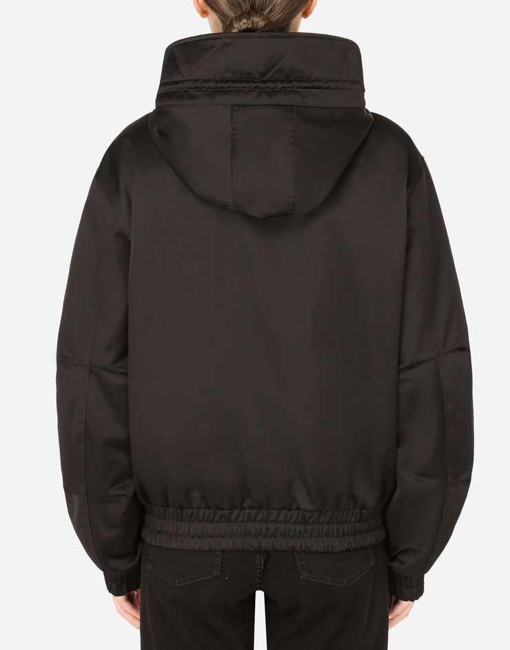 Technical gabardine jacket with hood - 2