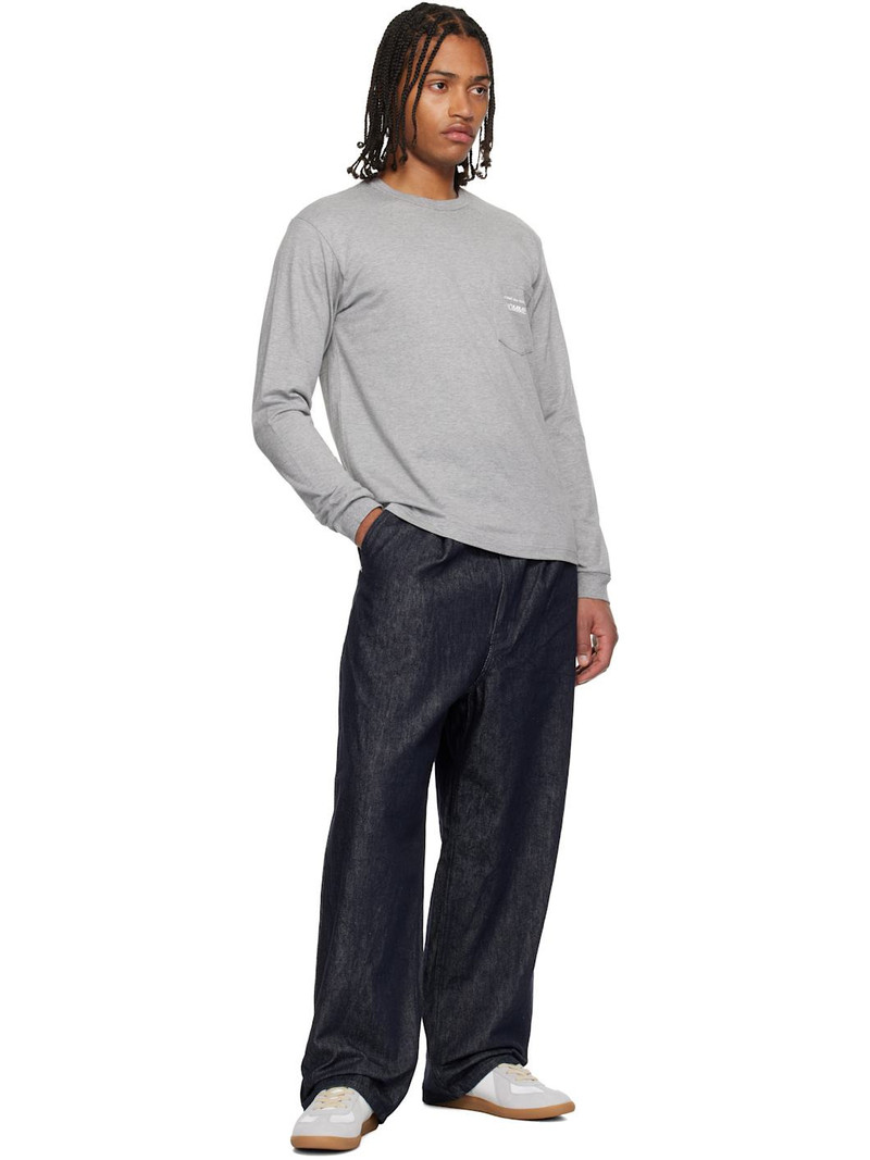 Comme des Garçons Homme Gray Cotton Jersey Garment Print T-shirt outlook