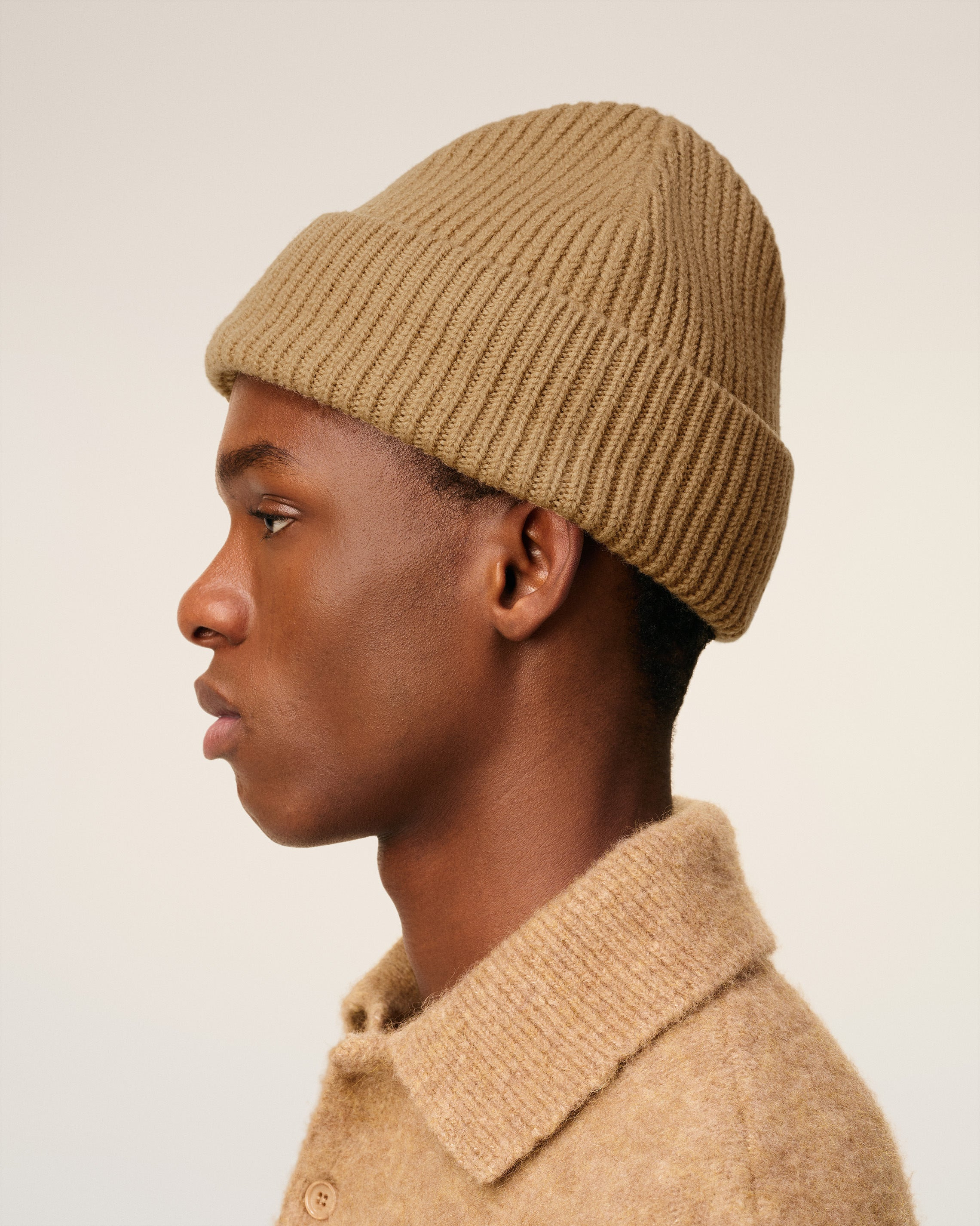 BROWN WOOL AMI DE COEUR BEANIE - 5