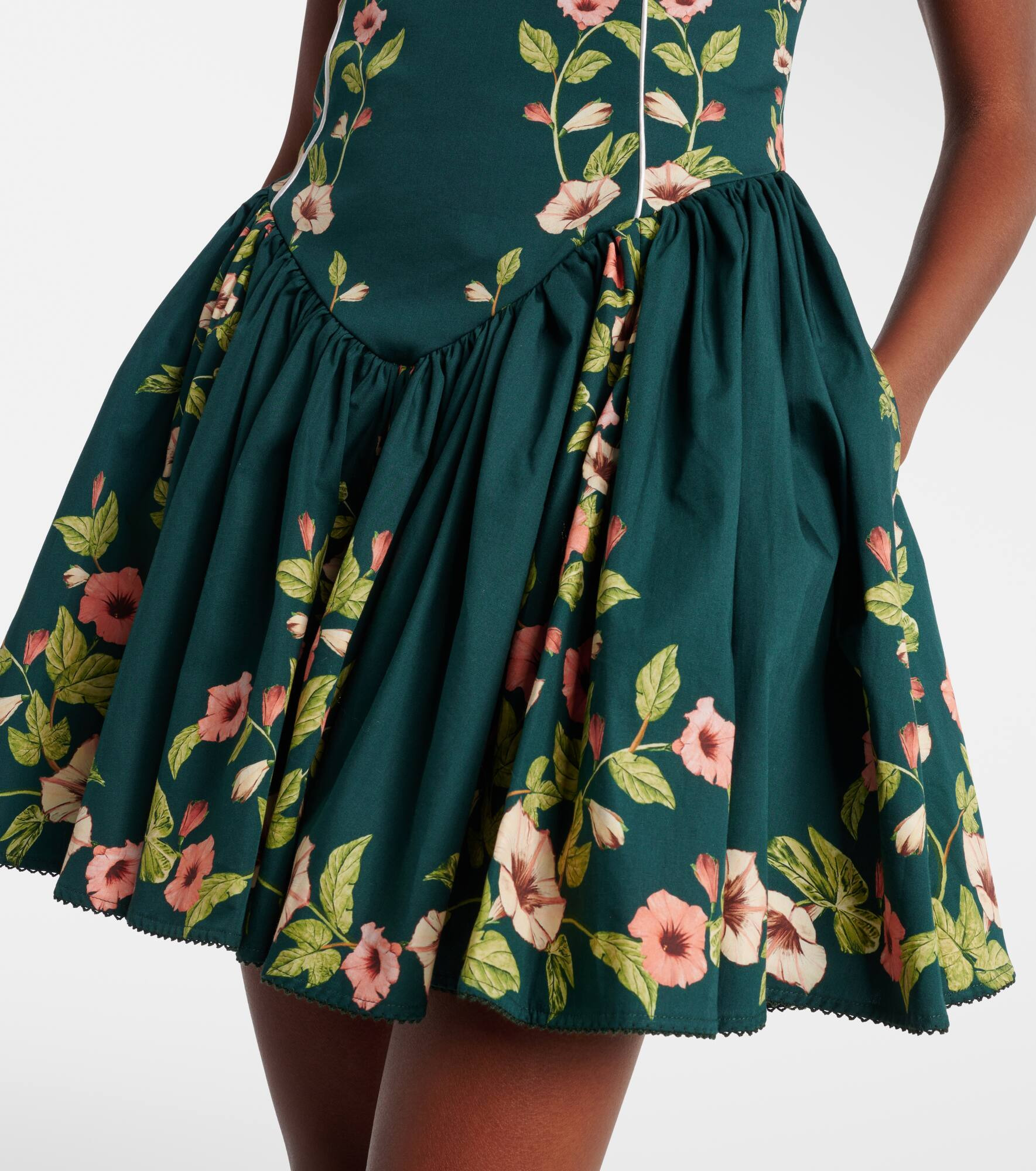 Pluma floral cotton minidress - 5