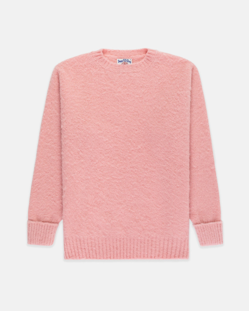 J. PRESS MADE-IN-SCOTLAND PINK SHAGGY DOG SWEATER - CLASSIC FIT outlook