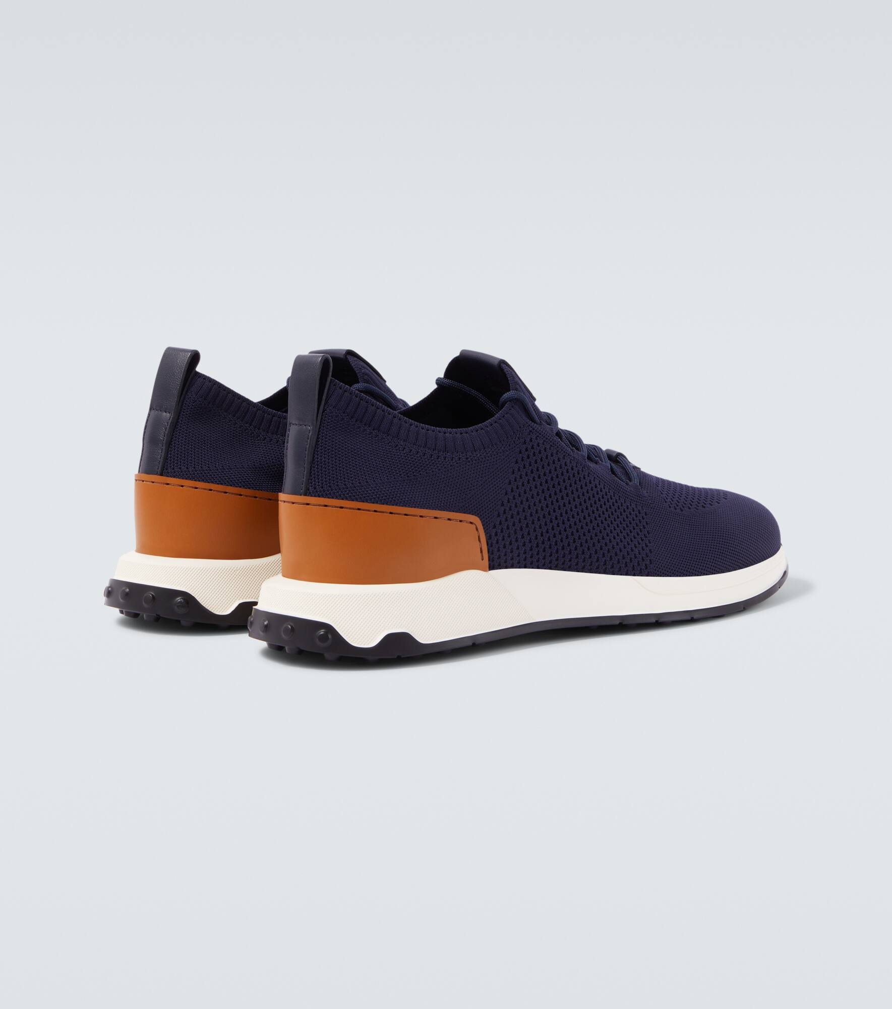 Leather-trimmed sneakers - 6
