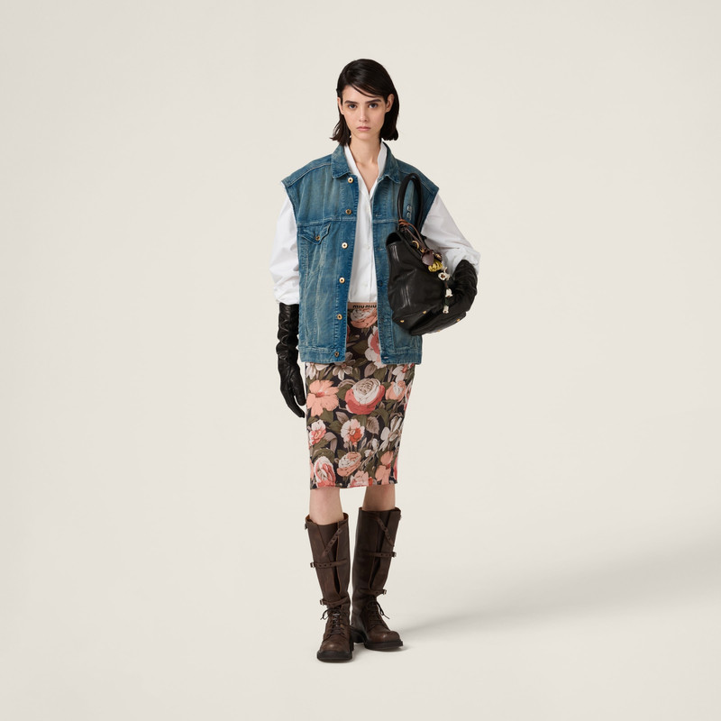 Miu Miu Washed corduroy vest outlook