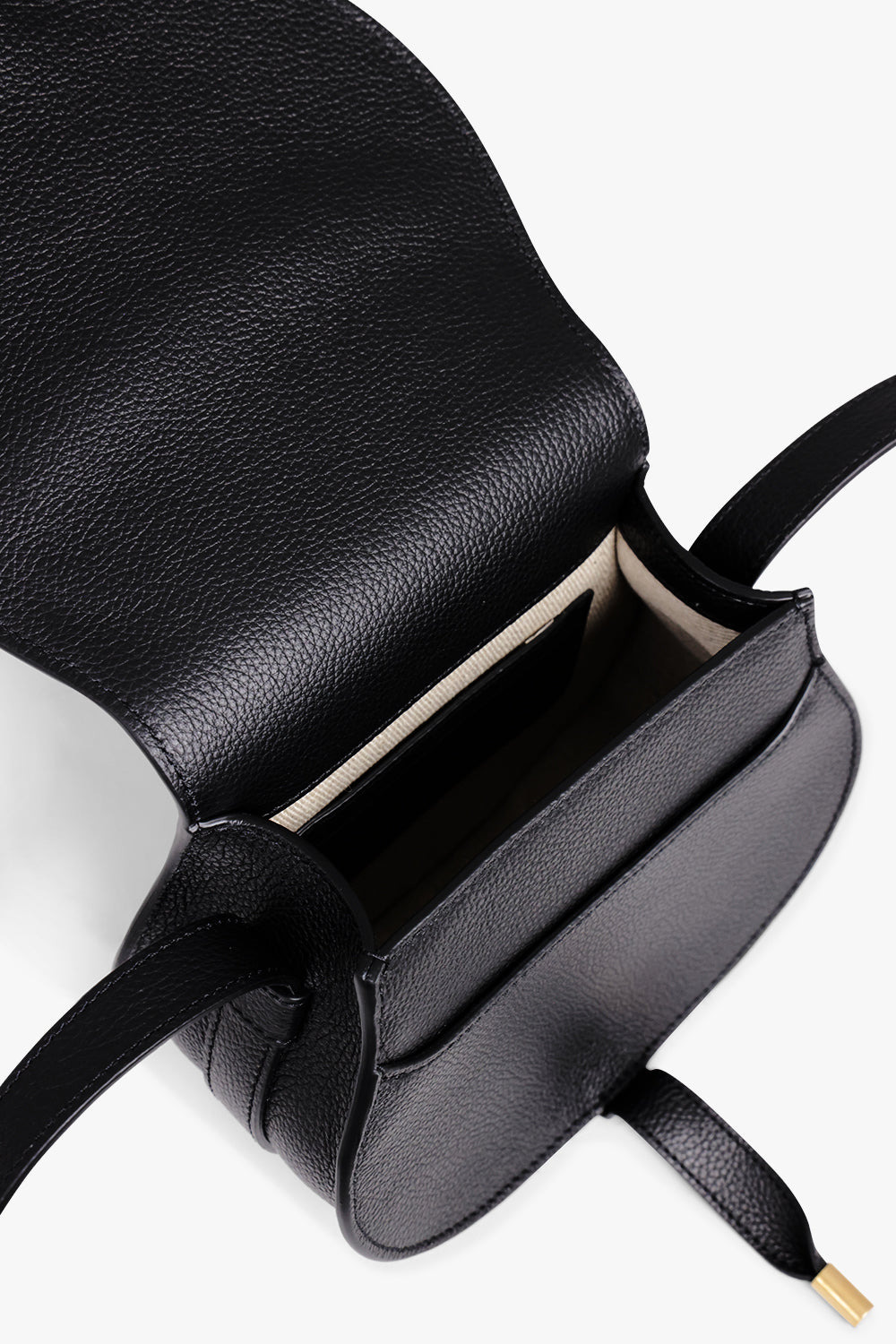 MARCIE SMALL BAG | BLACK/BLACK STITCHING - 4
