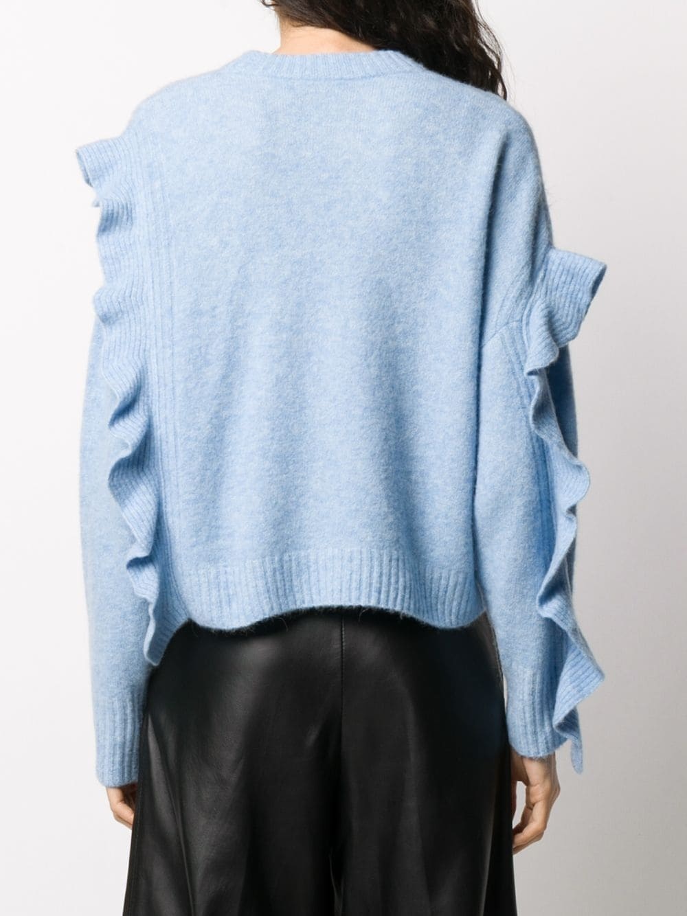 cropped ruffled jumper - 4