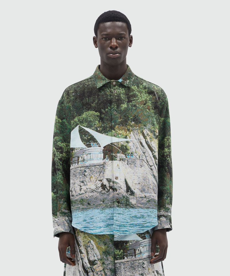 MSGM "La Vedetta" patterned jacquard shirt outlook