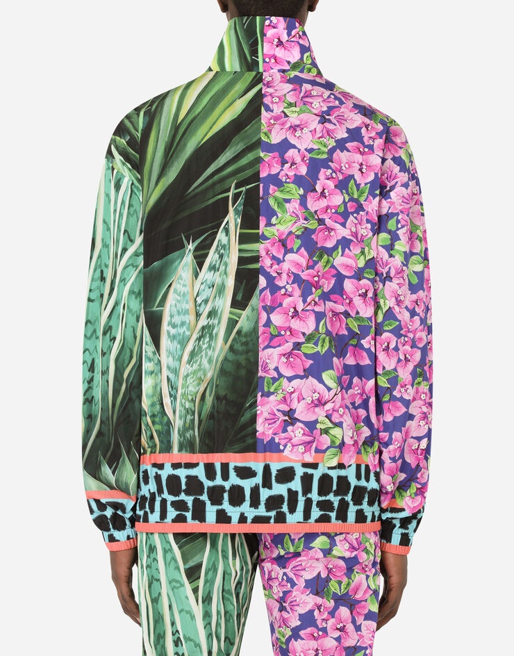 Nylon jacket with jungle mix print - 4