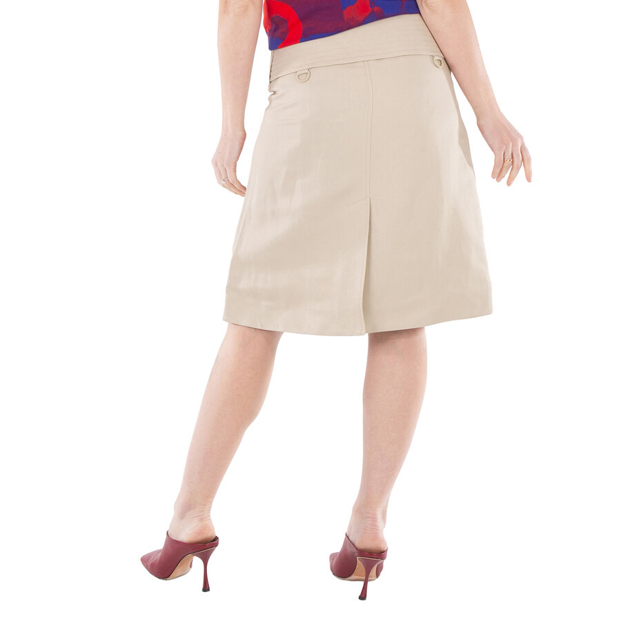 Burberry Belted-Waist Wrap Canvas Mini Skirt - 5