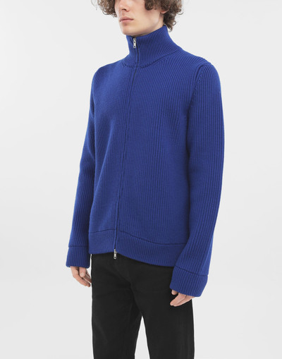 Maison Margiela Zip-up ribbed sweater outlook